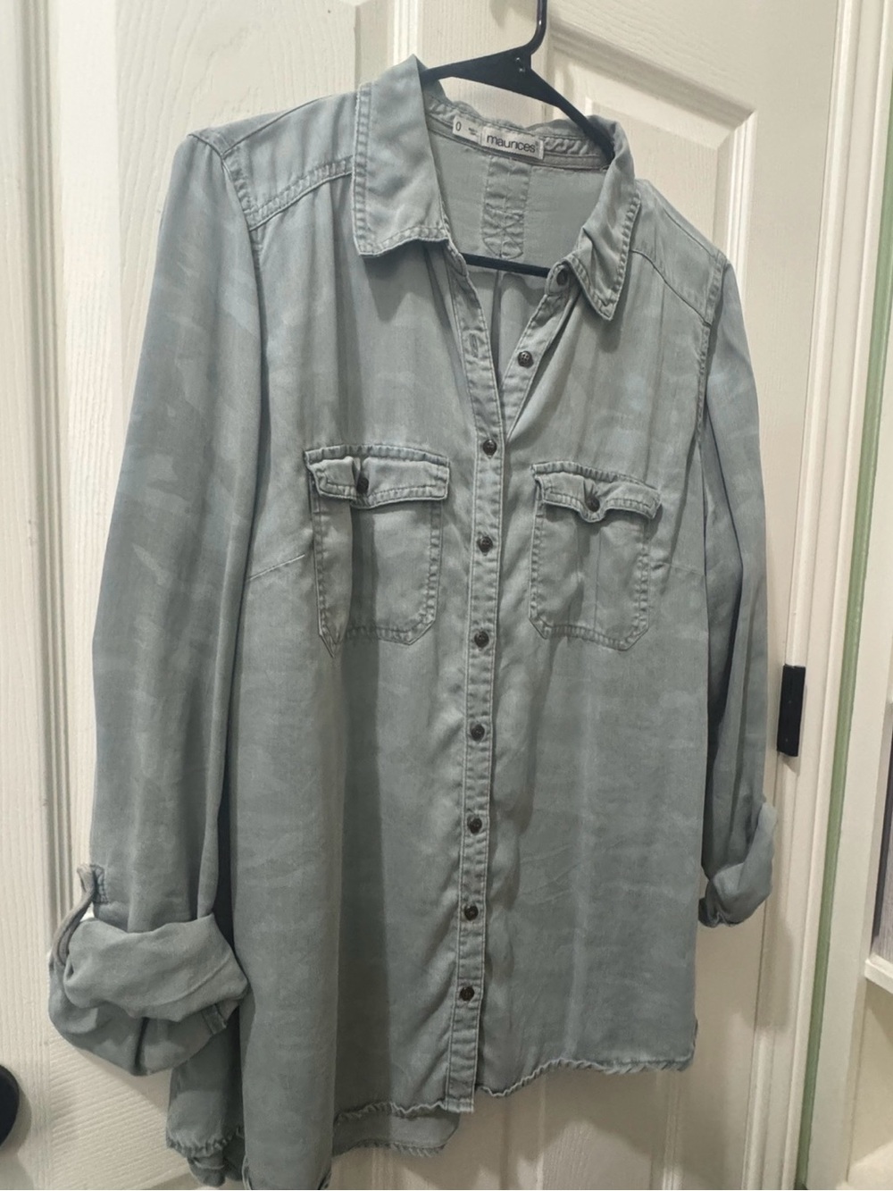 Maurices Camo Utility Button-Up Shirt | Size: 0 (XL) Like New - Picture 5 of 5